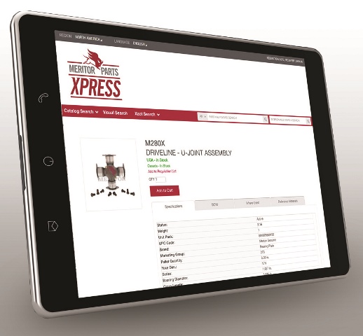 Meritor makes major enhancements to parts express site