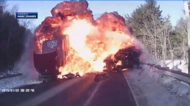 18-year-old survives fiery, head-on collision with tractor-trailer