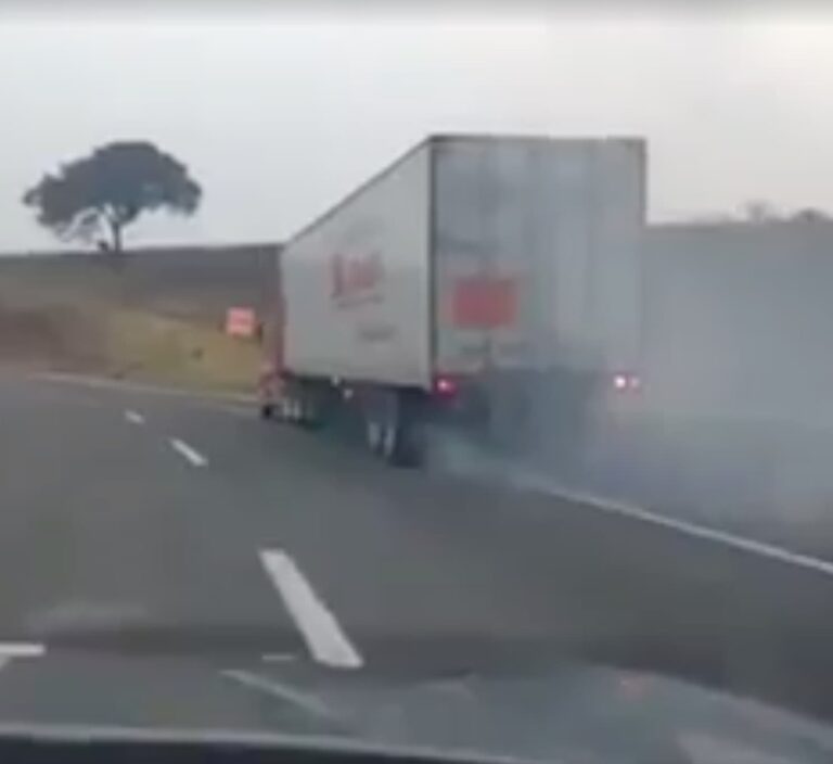 Police escort runaway semi all the way to the ramp