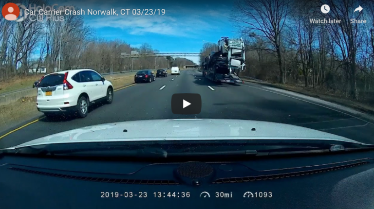 Car hauler clips bridge