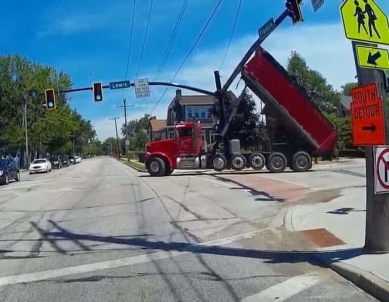 Dump truck vs. stop light