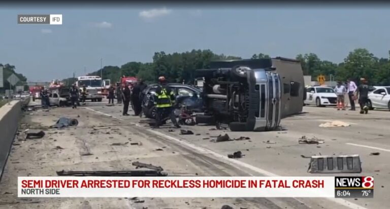 Big rig plows into stopped traffic, mother, her 18-month-old twins killed