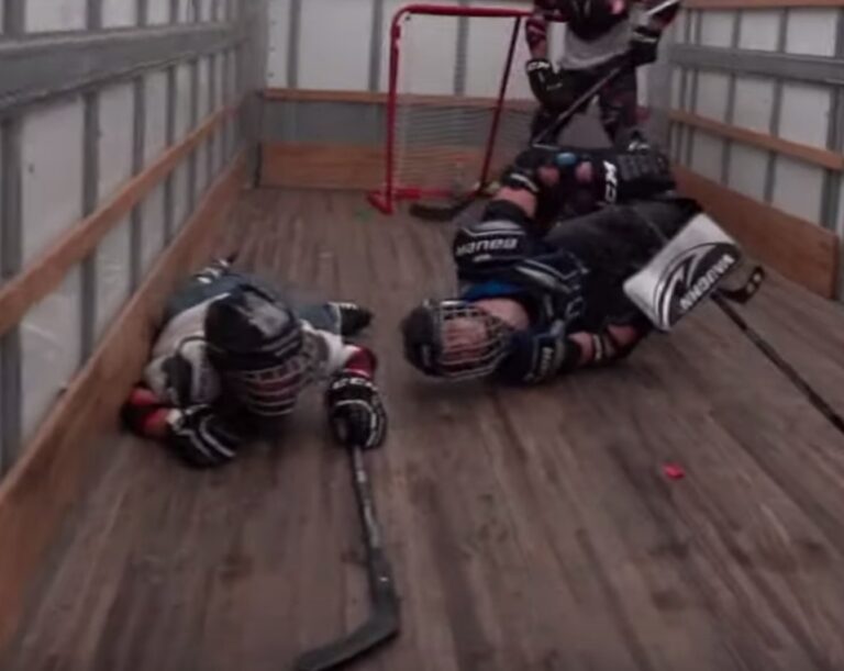 Friday Fun – Playing roller hockey in the back of a moving truck!