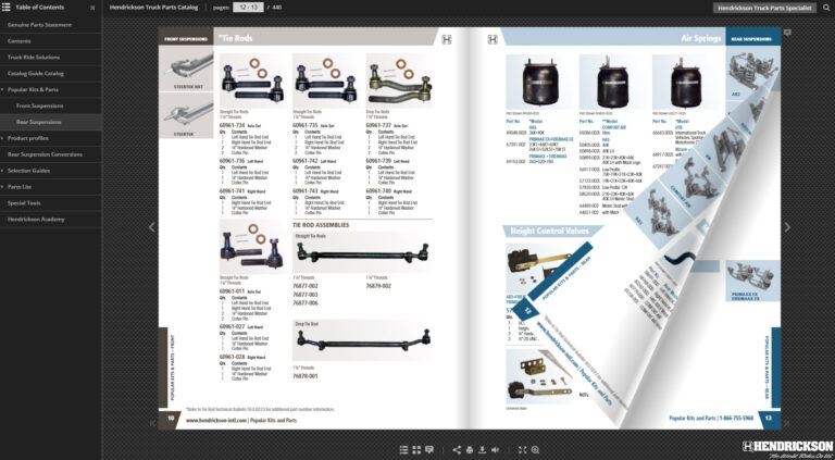 Hendrickson Truck Commercial Vehicle Systems launches new digital parts catalog