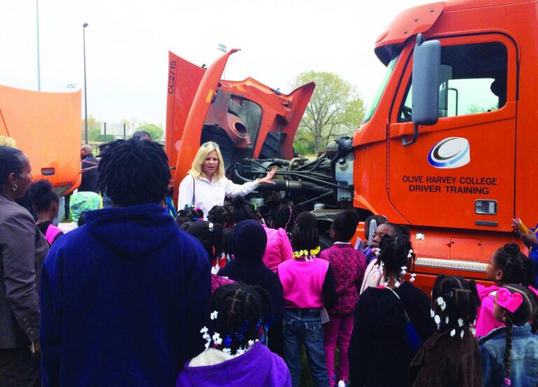 WIT girls in trucks events introduce young girls to logistics, transportation