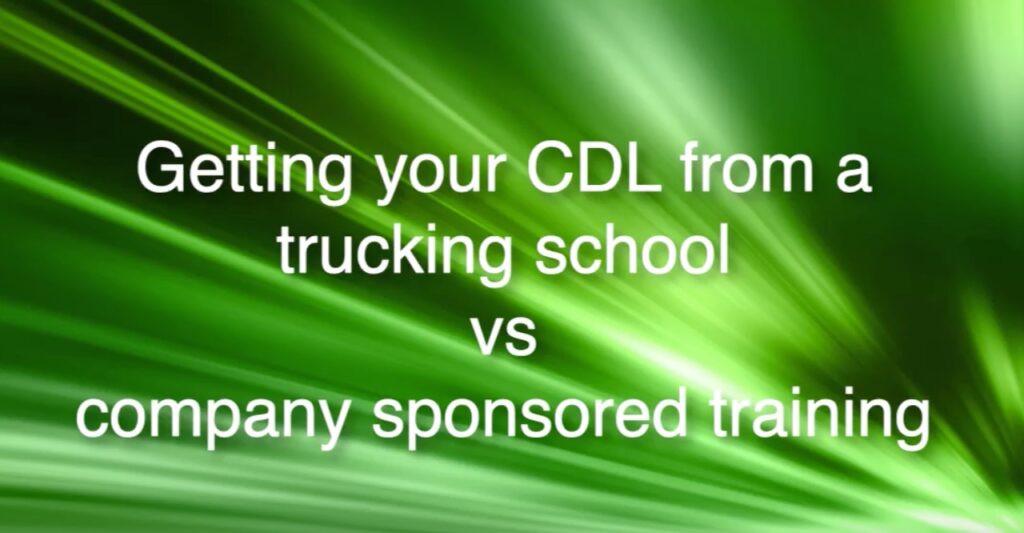 trucking school v company sponsor
