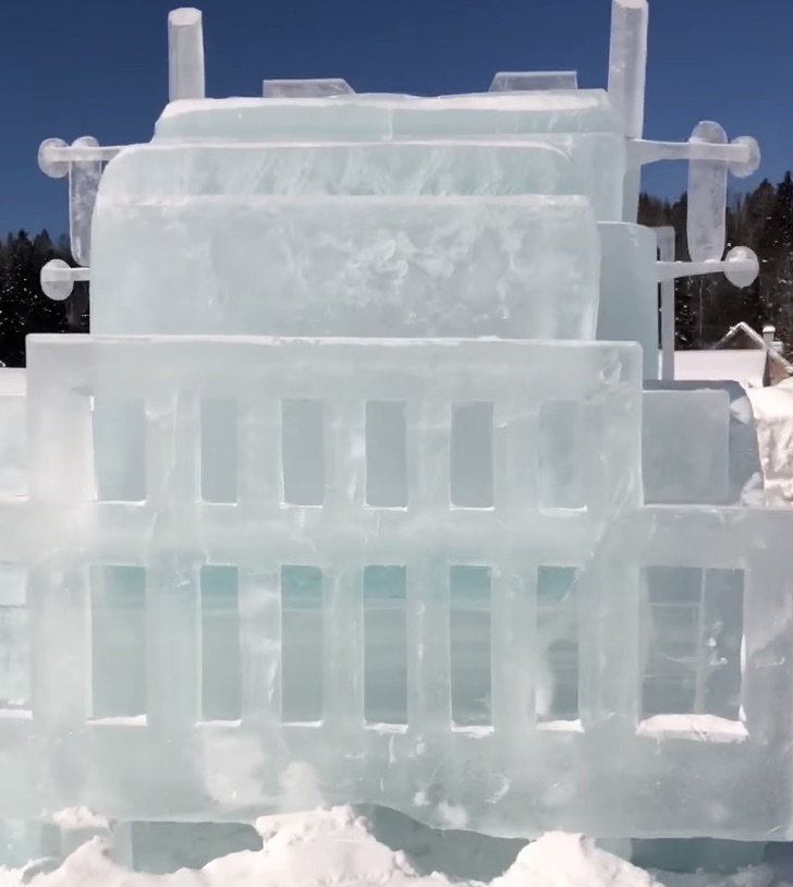 My gosh it’s COLD out…this semi is frozen!