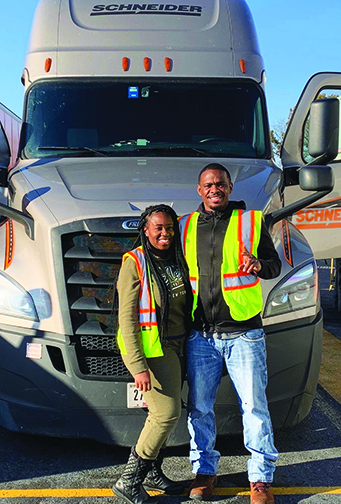 At The Truck Stop: Team drivers find love for driving and each other at career fair