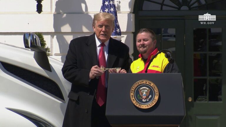 President Trump delivers remarks celebrating America’s truckers