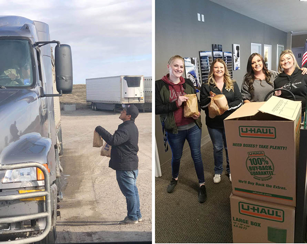 Idaho community steps up to provide food, essentials for truck drivers