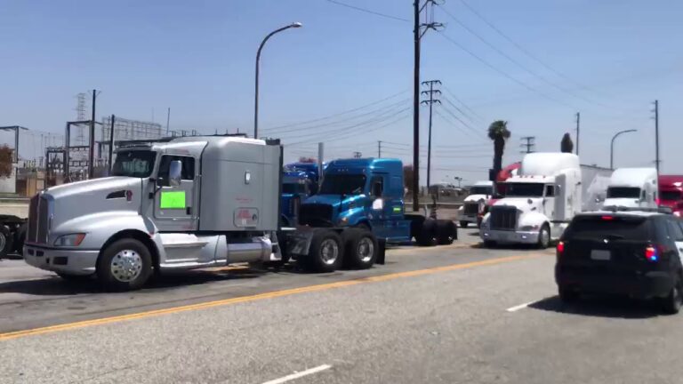 Truckers begin ‘slow roll’ at the Port of Los Angeles