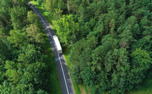 Aerial View of Truck