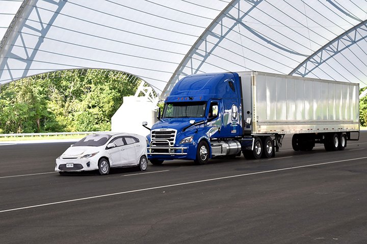 Collision-warning, emergency-braking systems could prevent more than 40% of rear-end traffic crashes by large trucks
