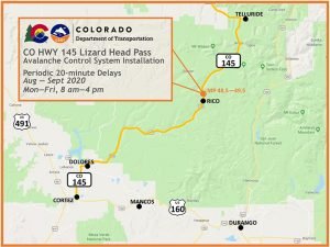Lizard Head Pass Construction Map