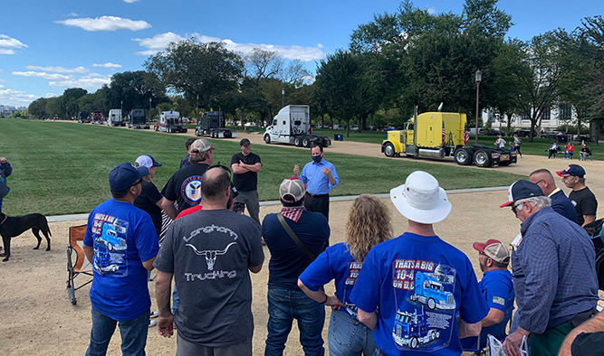 Truckers gather on national mall to promote, celebrate trucking