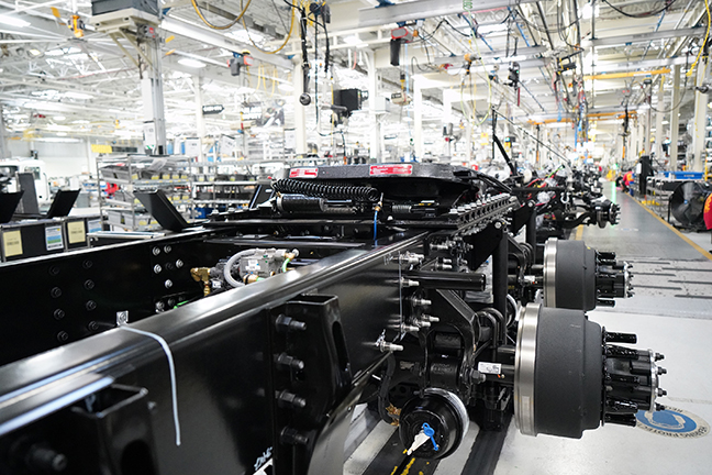 Mack Trucks chassis assembly