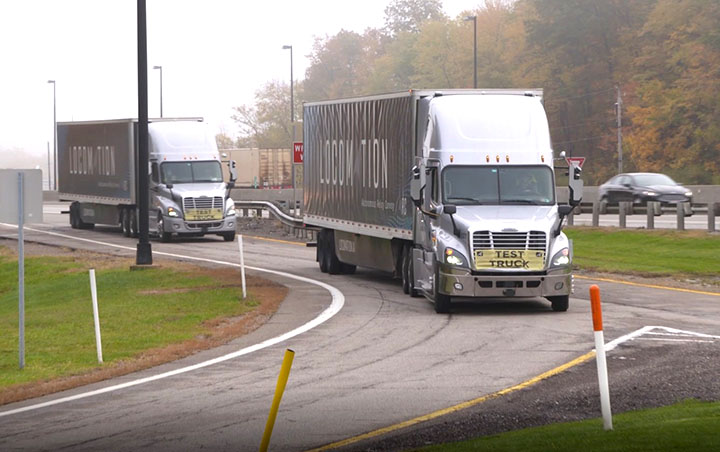 Michigan, Ohio, Pennsylvania conduct automated truck platooning demo, deliver donations to local food banks