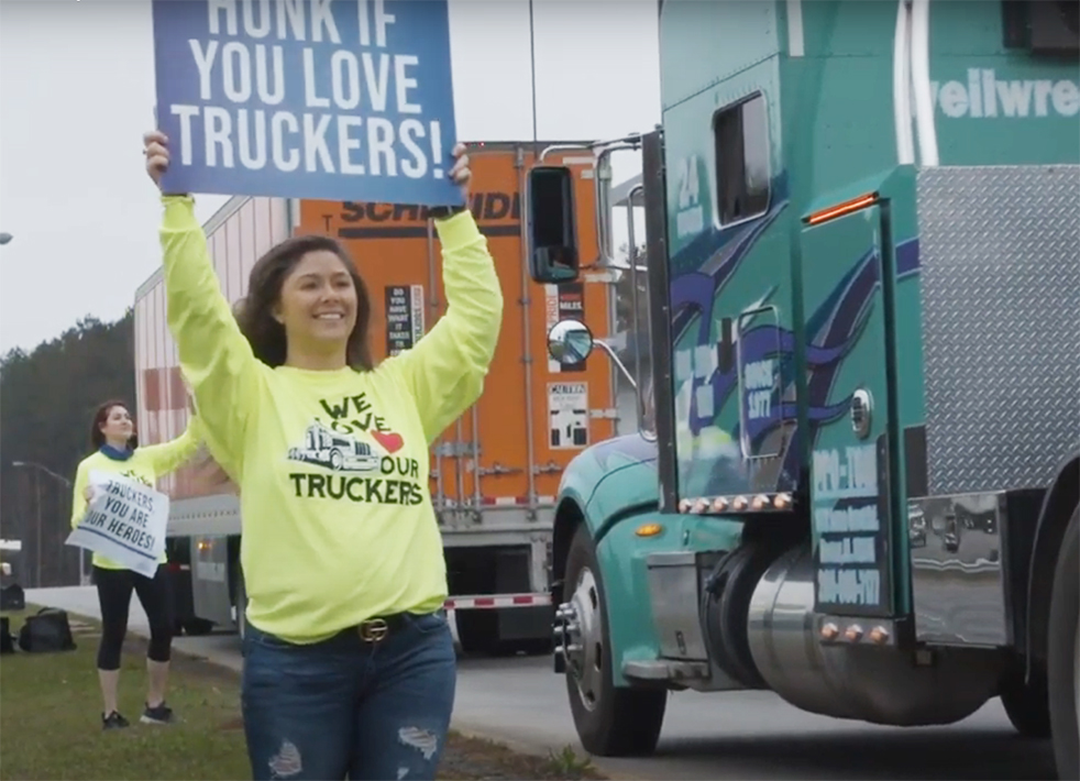 OTR holds signs free lunches