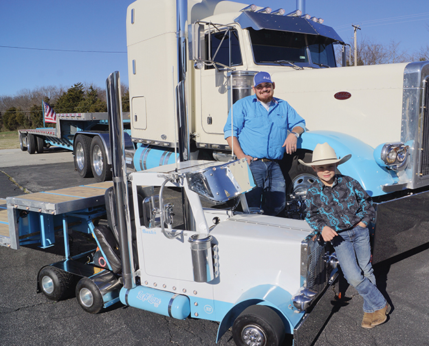 Pete & Wee Pete: Trucker’s son follows in father’s tracks with tiny replica of Peterbilt 379