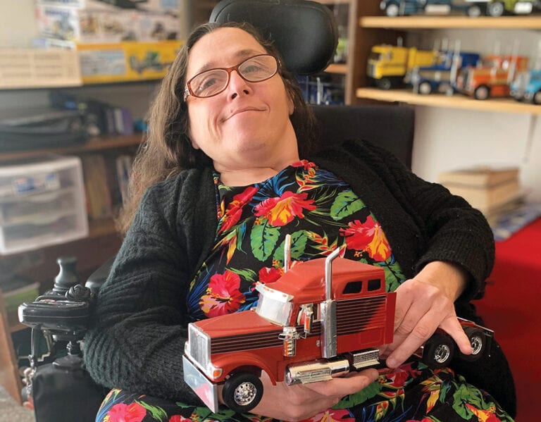 Mini rigs: Michigan woman finds way to indulge love of big trucks