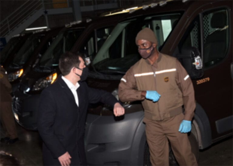 Buttigieg tours Maryland UPS facility, visits with vaccine delivery drivers