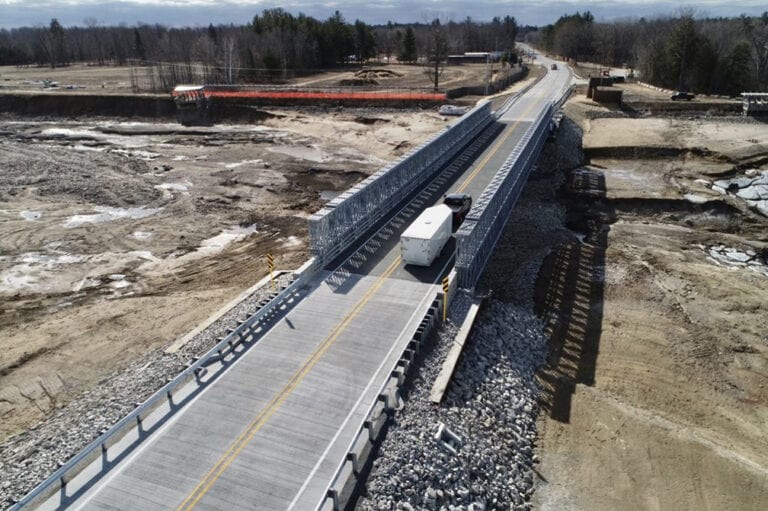 Michigan DOT opens temporary M-30 bridge following 500-year flood