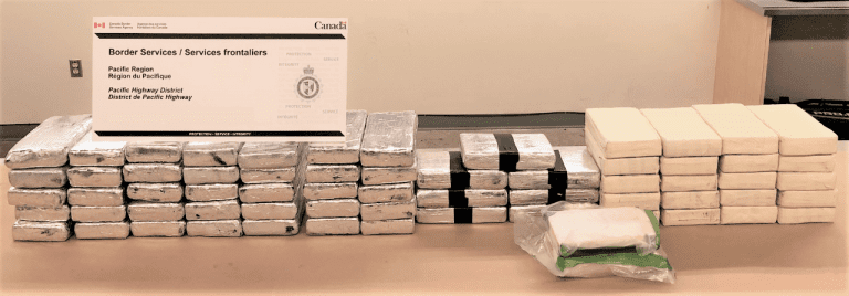 Nearly 160 pounds of cocaine seized at Canada-US border