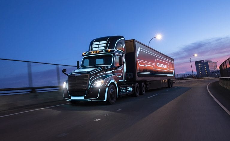 All-electric Freightliner eCascadia, eM2 now available for order