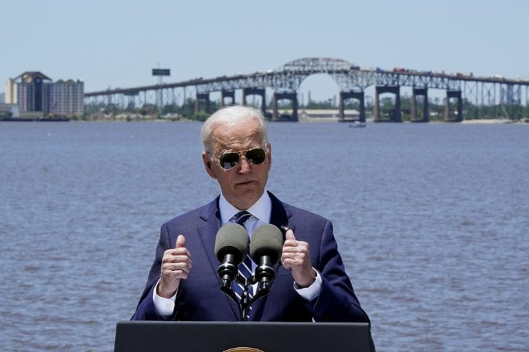 In GOP stronghold, Biden pushes for his infrastructure plan