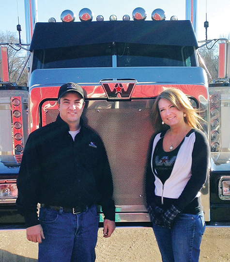 Lori and Mitch Broderson do trucking, and life, their way