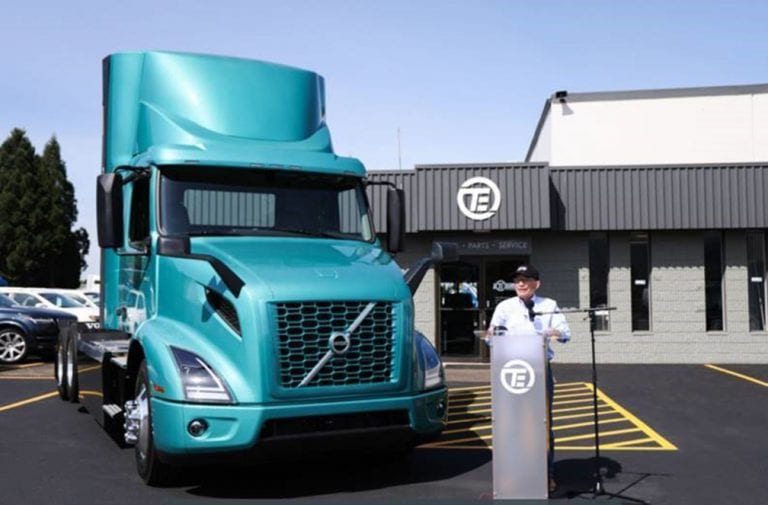 DeFazio highlights need for clean energy during test-drive of Volvo electric truck
