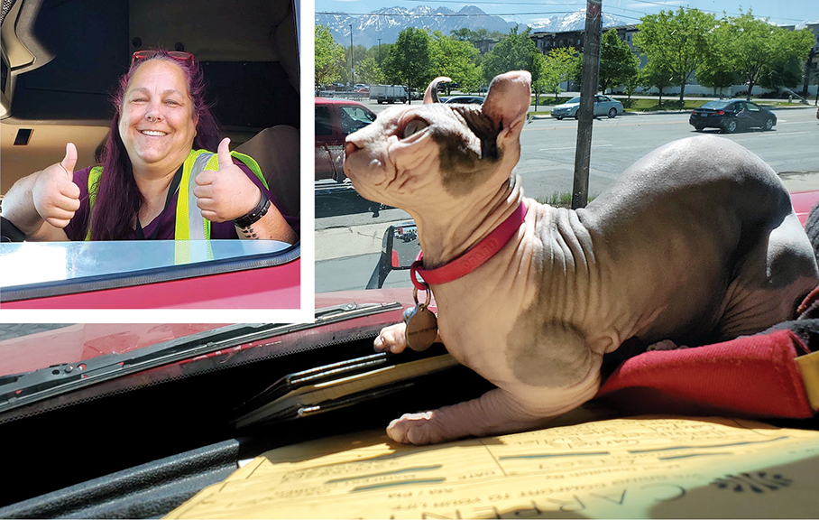 Heather Krebs and her Sphynx