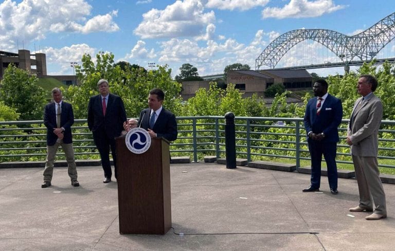 Buttigieg visits closed I-40 bridge in Tennessee; no timeline set for reopening, TDOT says