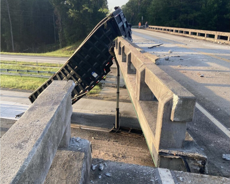 Part of I-16 closed between Macon, Savannah after truck damages Georgia overpass