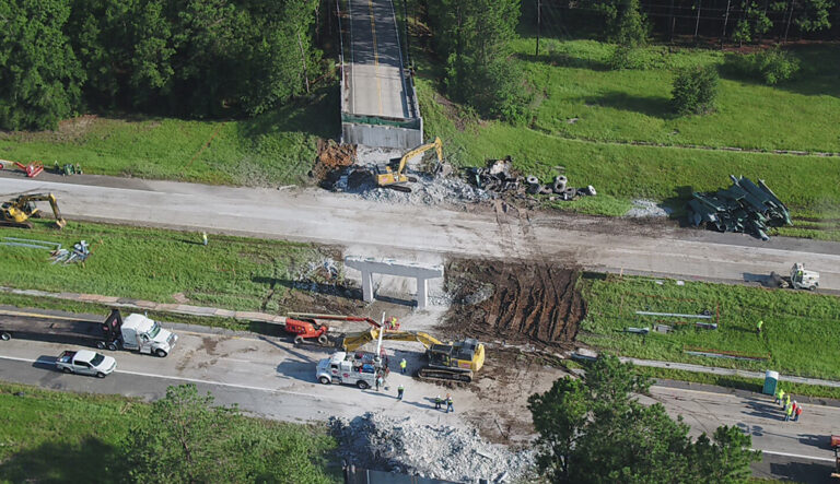Crews demolish bridge with aim to reopen Georgia interstate