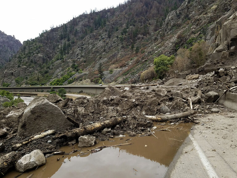 Mudslides close stretch of I-70 in Colorado; truckers advised to detour north on I-80 through Wyoming