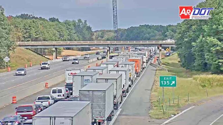 Big rig wreck on I-40 in central Arkansas cleared