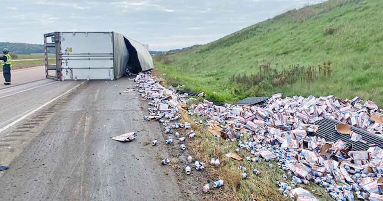 Beer spill causes hiccups on Wisconsin highway