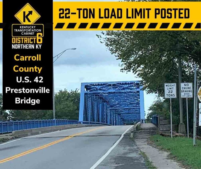 Ton limit lowered for Kentucky bridge