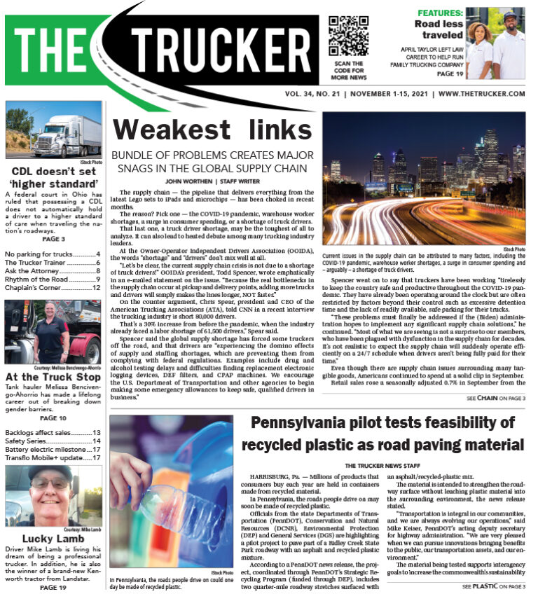 The Trucker Newspaper – Digital Edition November 1, 2021