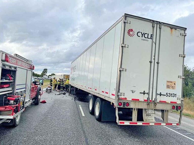 Trucker severely injured after slamming into another rig