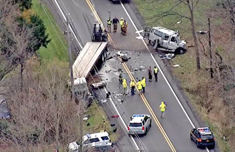 5 dead in Ohio van collision with semi