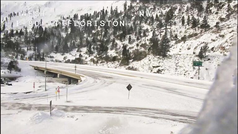 Interstate 80 still closed in snowy Sierra Nevada