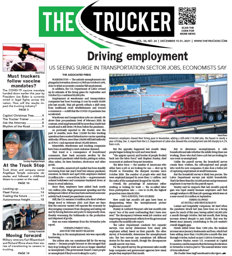 The Trucker Newspaper – Digital Edition December 15, 2021