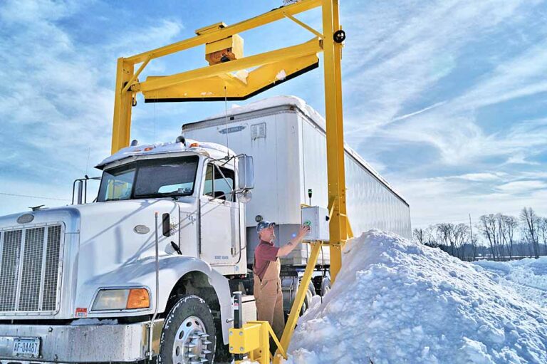 FleetPlow machines quickly remove snow, ice from big rig trailers