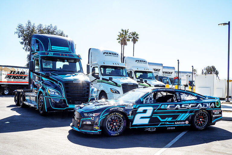 Team Penske becomes the first NASCAR Team to use a fully electric semi-truck