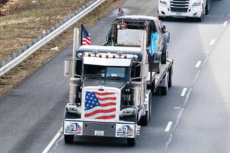 Convoy protesting COVID mandates rolls on to California