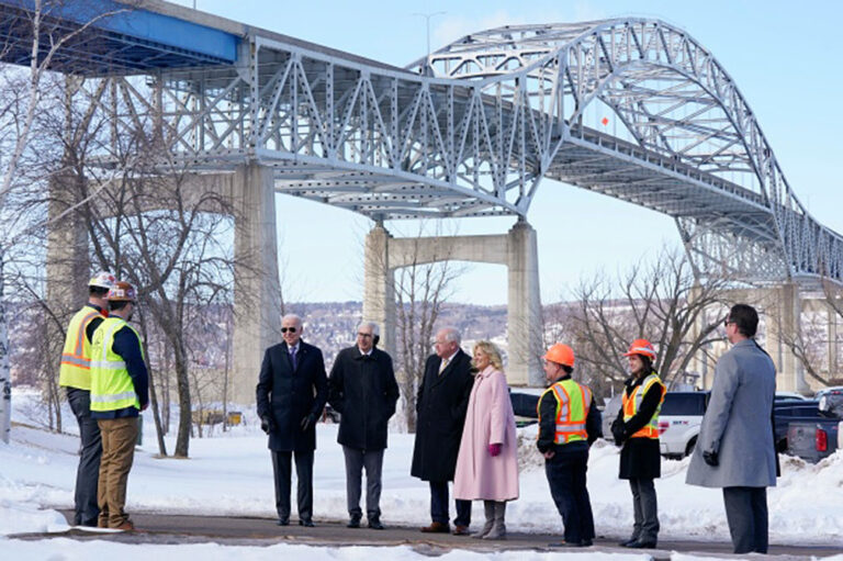 Biden visits Lake Superior, promoting plan to fix infrastructure