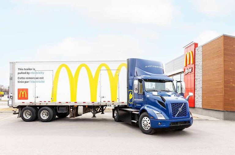 Martin Brower integrates first Volvo VNR electric into its Montreal fleet to serve McDonald’s Canada supply chain
