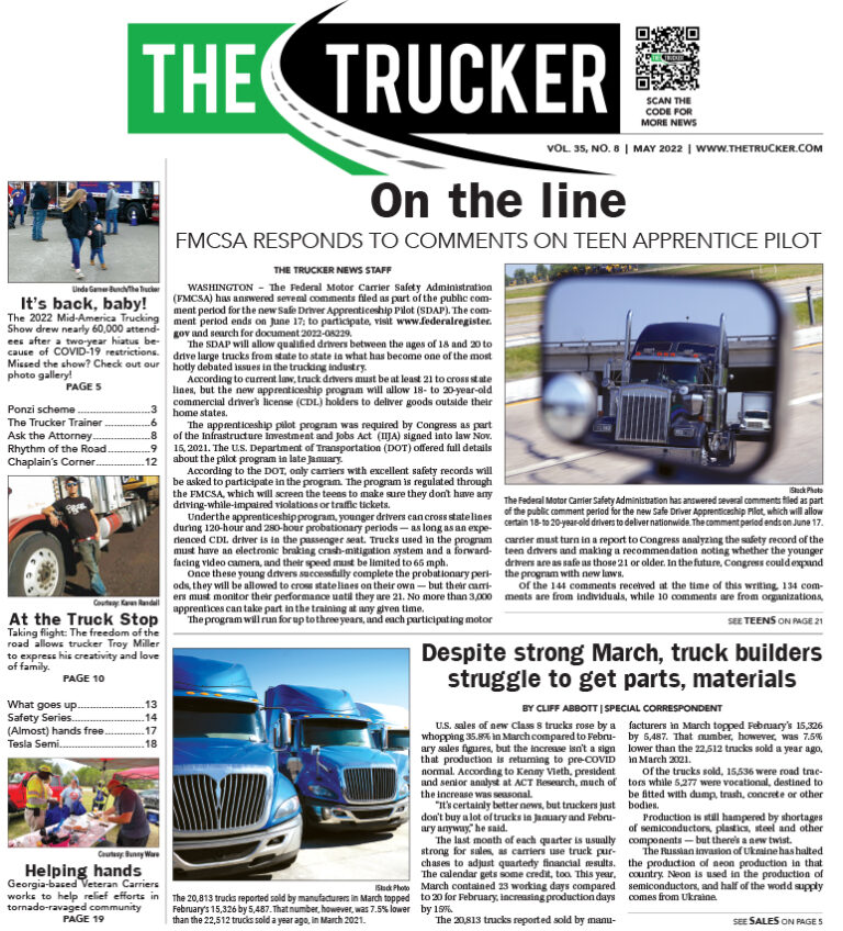 The Trucker Newspaper – Digital Edition May 1, 2022